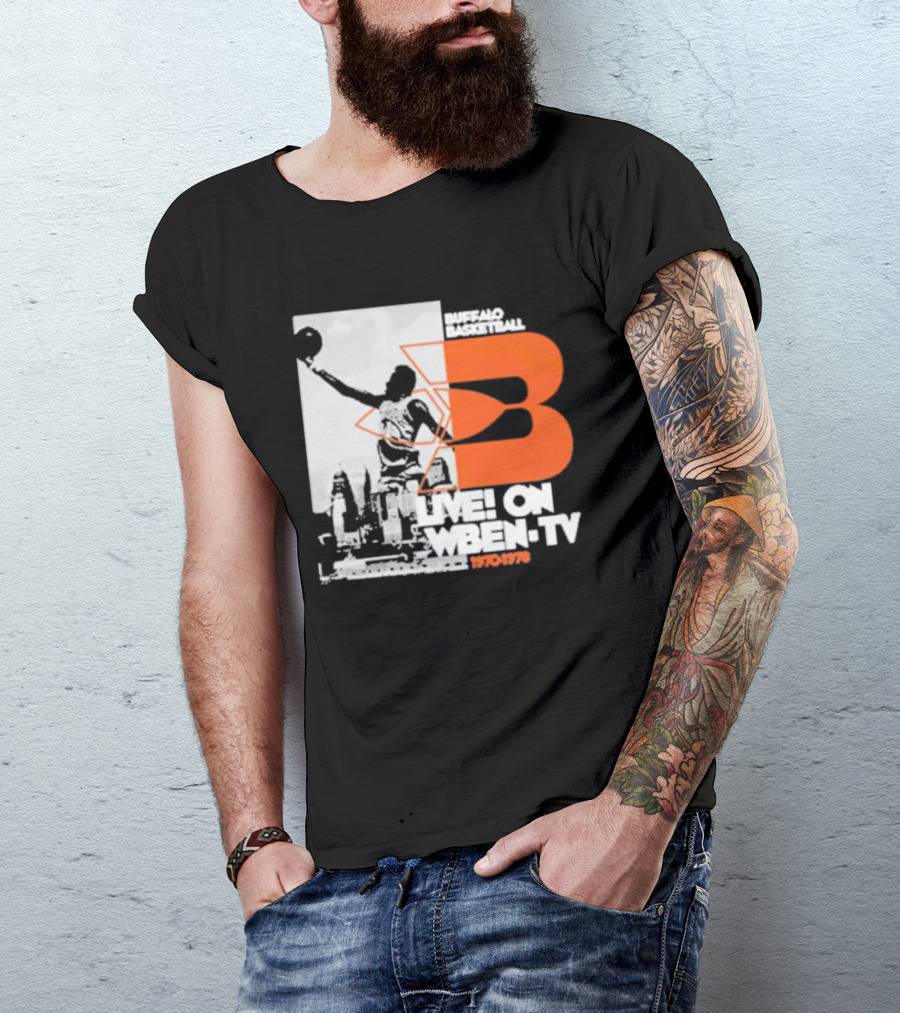 Buffalo Basketball Live On WBEN-TV 1970-1976 T-Shirt