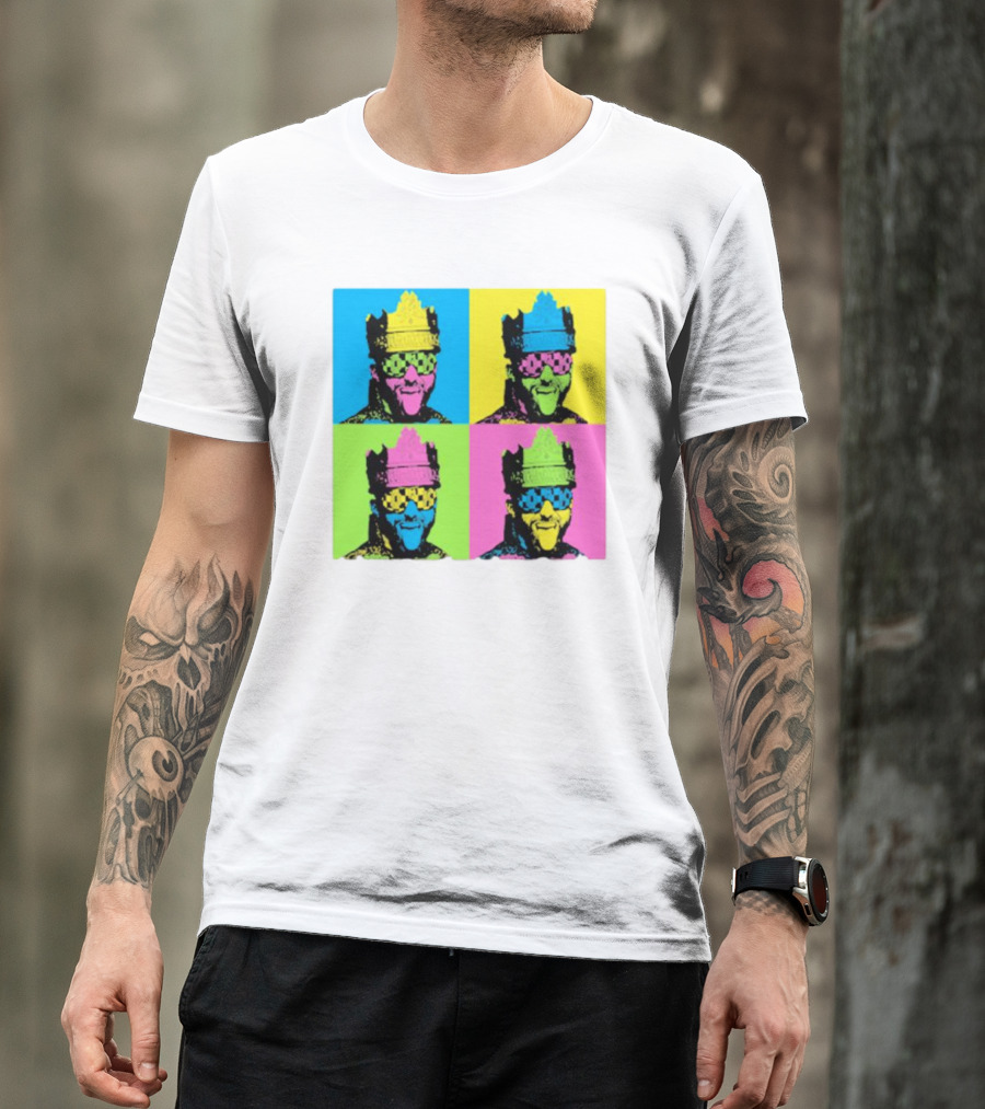 Deathmatch King Pop Art Style Color Blocks T-Shirt
