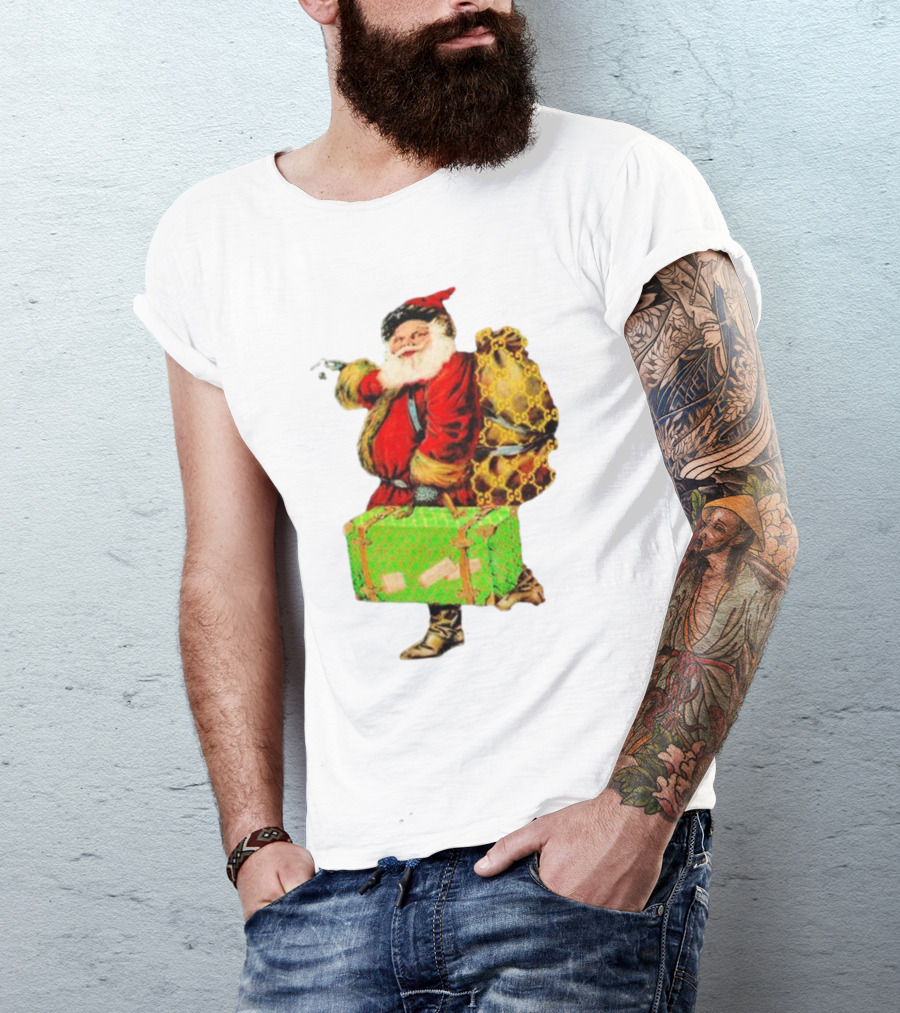 Market Designer Santa Vintage Luggage T-Shirt