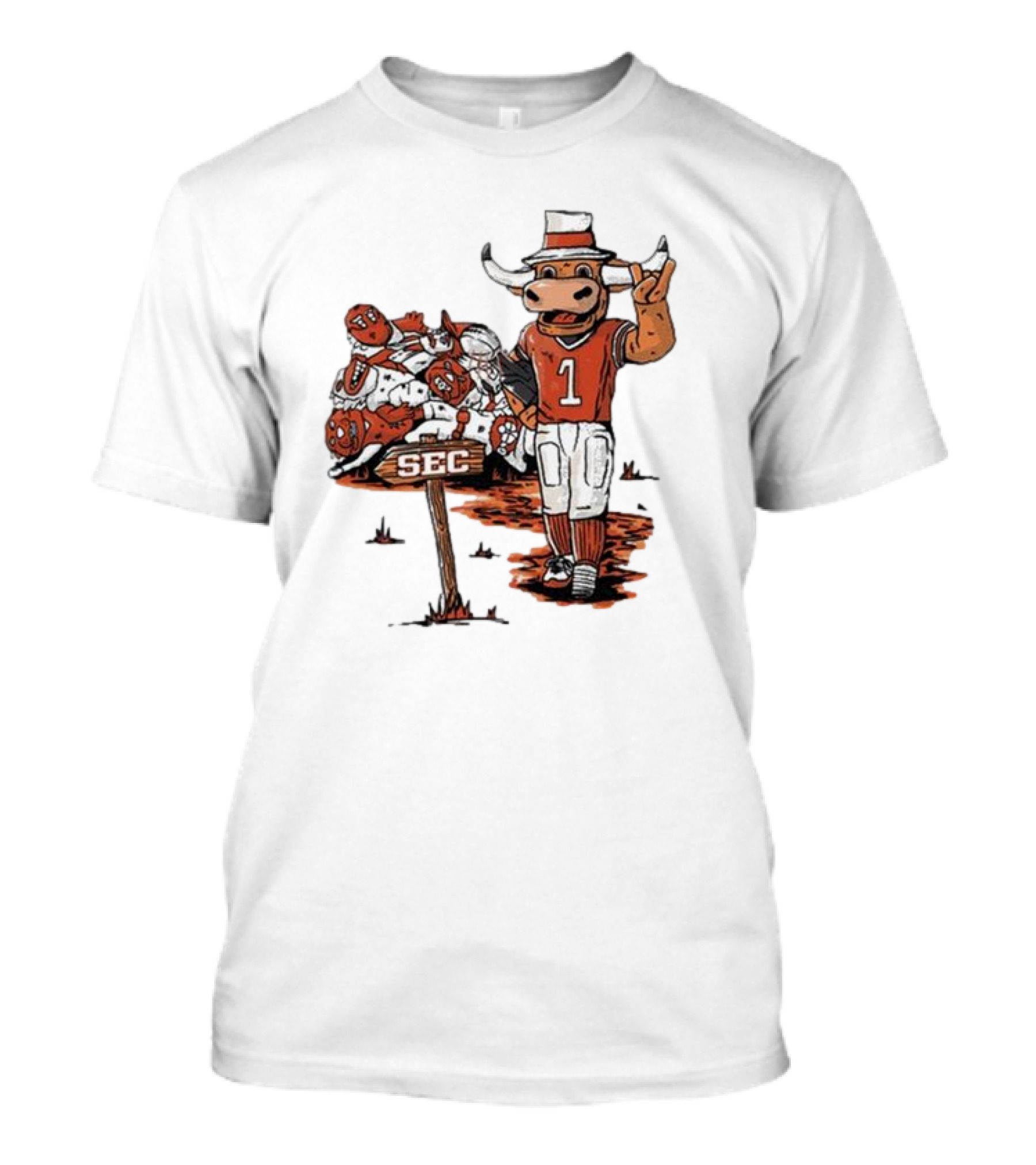 Texas Longhorn SEC Conference Champions Mascot Number One T-Shirt