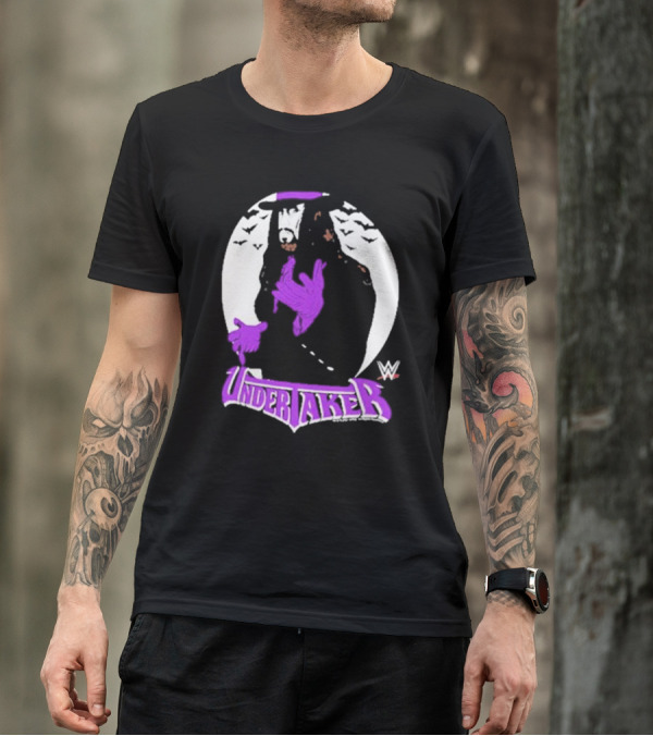 WWE Undertaker Purple Hat Bats Circle T-Shirt