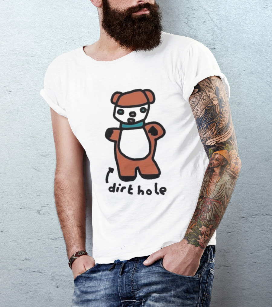 Zoebread Dirthole Bear Drawing T-Shirt