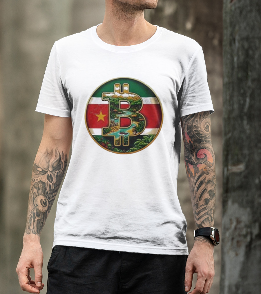 Bitcoin Suriname B Van Hool Flag Icon Circle T-Shirt