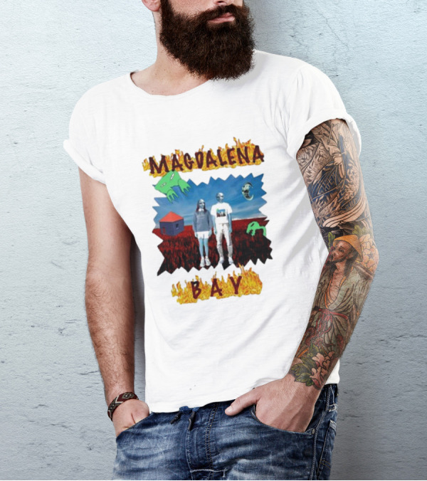 Magdalena Bay Mercurialworld Surreal Landscape With Alien Figures T-Shirt