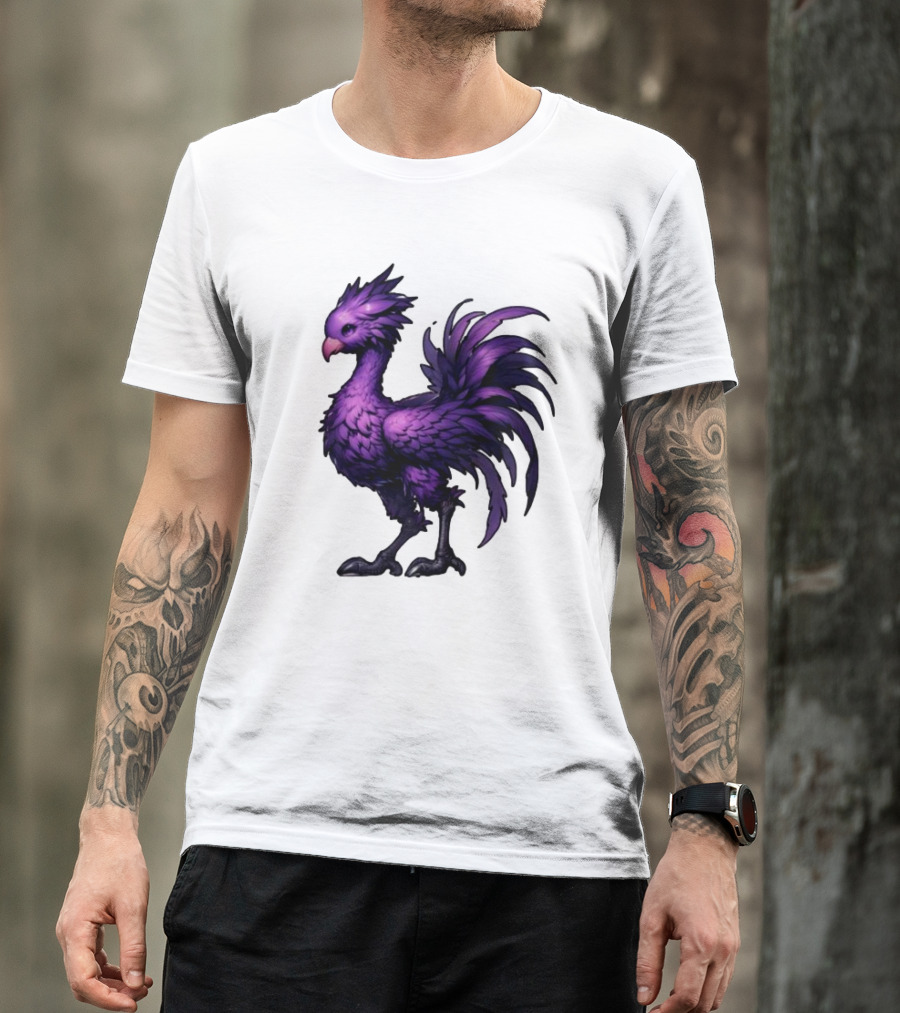 Purple Chocobo Fantasy Creature Mythical Bird Iconic Character T-Shirt