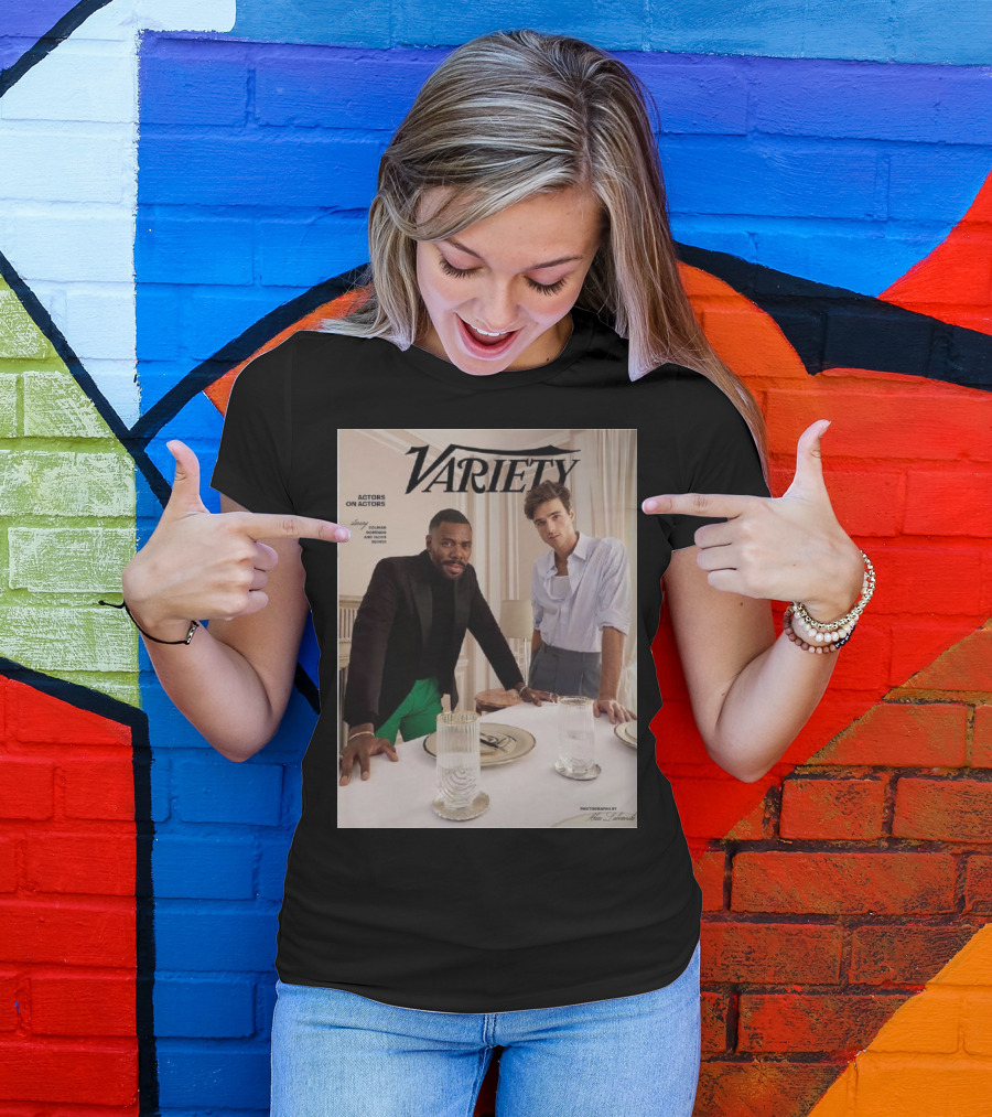 Variety Magazine Cover Featuring Colman Domingo And Jacob Elordi For Actors On Actors Series T-Shirt