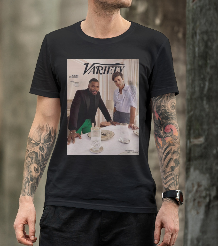 Variety Magazine Cover Featuring Colman Domingo And Jacob Elordi For Actors On Actors Series T-Shirt