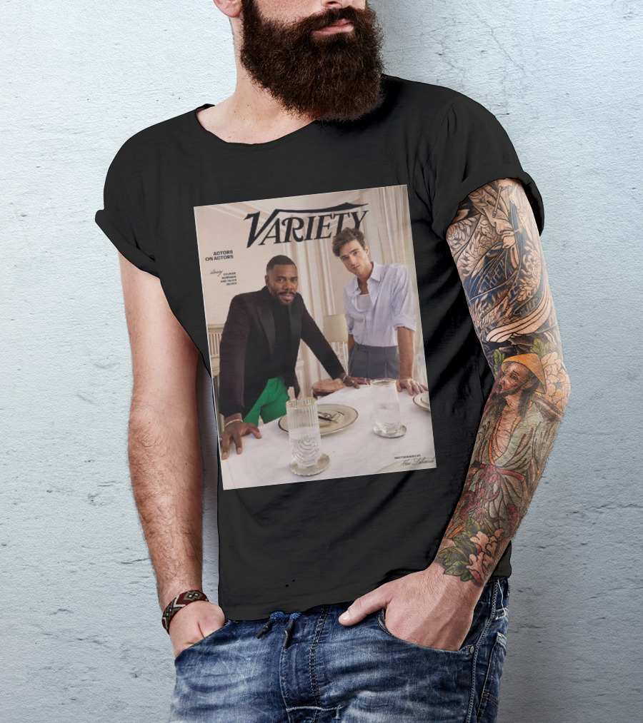 Variety Magazine Cover Featuring Colman Domingo And Jacob Elordi For Actors On Actors Series T-Shirt
