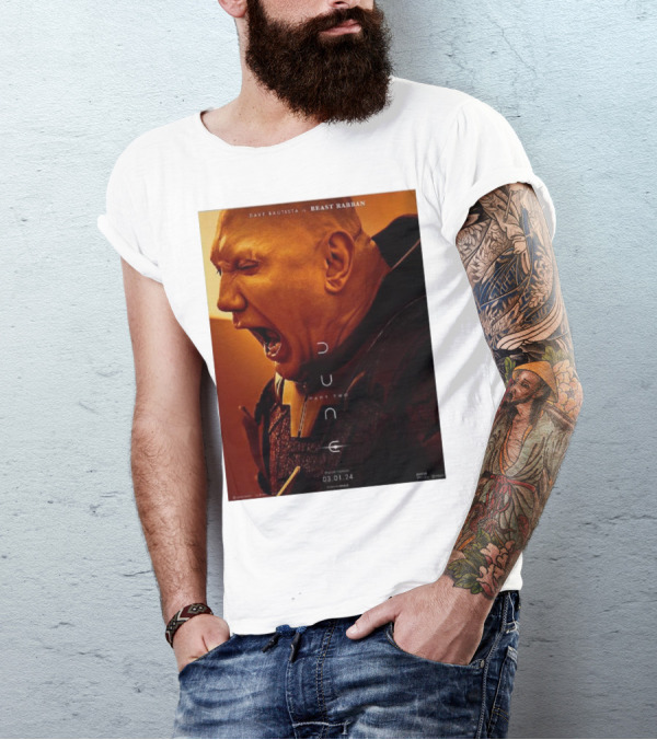 Dave Bautista As Beast Rabban In Dune Part Two 03.01.24 T-Shirt