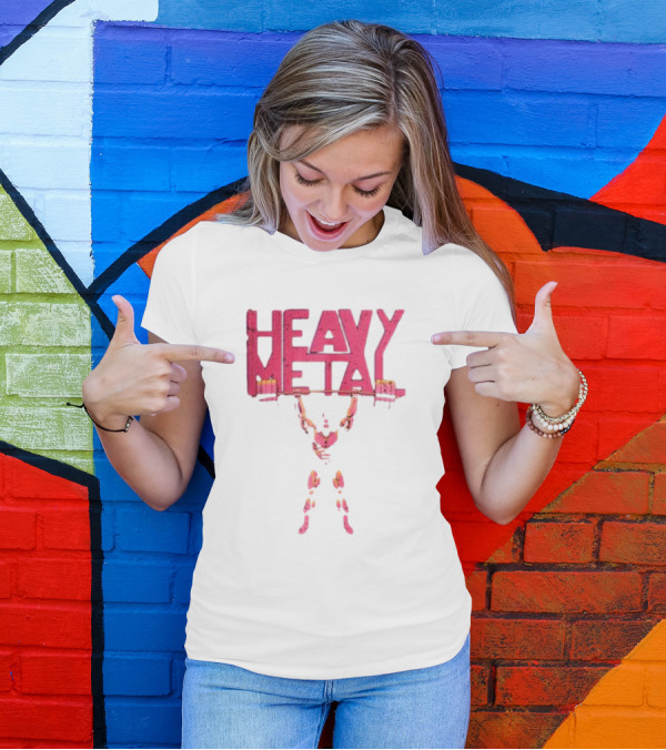 HEAVY METAL OVERHEAD PRESS LIFTING BARBELL T-Shirt