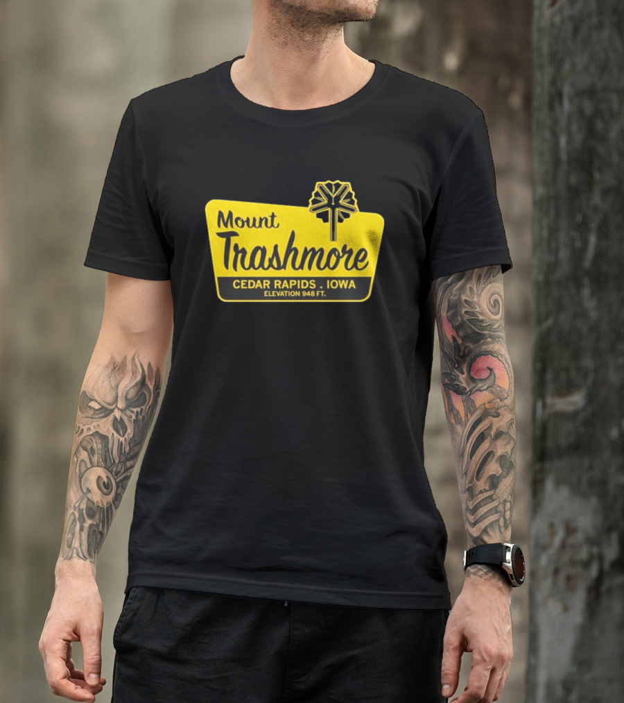 Mount Trashmore Cedar Rapids Iowa Elevation 948 Ft T-Shirt