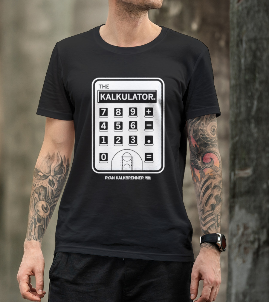The Kalkulator Ryan Kalkbrenner Basketball Court Calculator T-Shirt