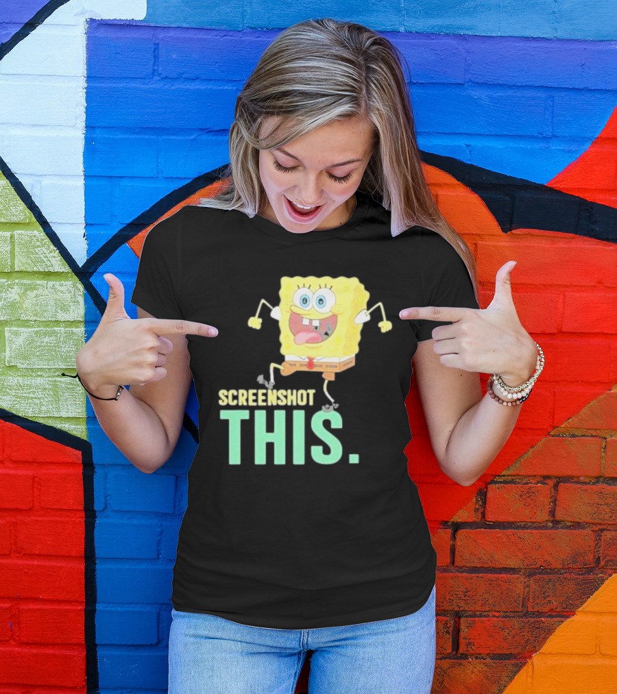 Devsprings Screenshot This Spongebob Jumping Excitedly T-Shirt