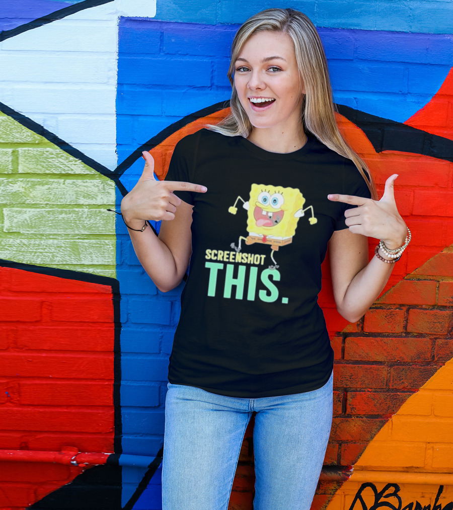 Devsprings Screenshot This Spongebob Jumping Excitedly T-Shirt