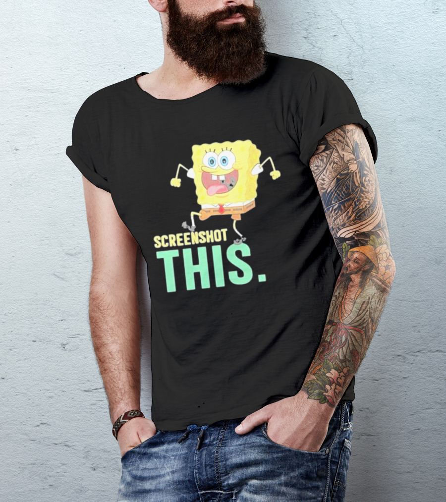 Devsprings Screenshot This Spongebob Jumping Excitedly T-Shirt