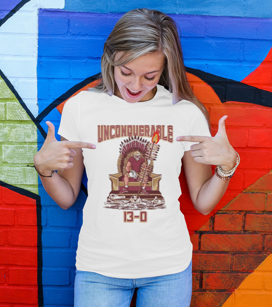 Florida State Seminoles Unconquerable 13-0 Throne King T-Shirt