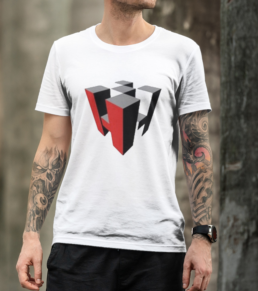 Hoonigan Big Block Red Black 3D Checkerboard T-Shirt