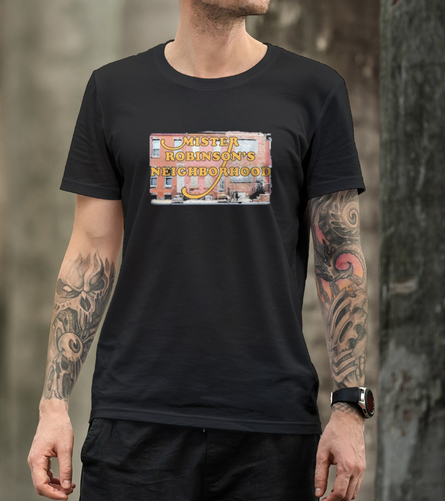 Mister Robinson's Neighborhood Urban Background Image T-Shirt