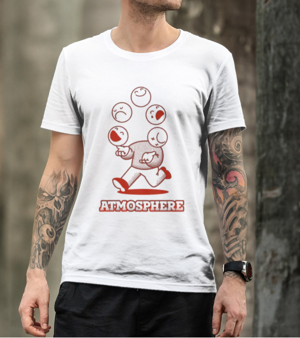 Atmosphere Juggle Retro Emoticon Character T-Shirt