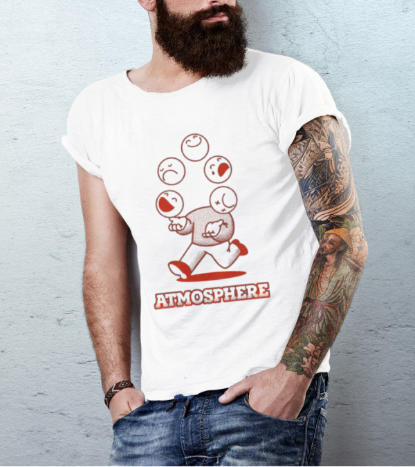 Atmosphere Juggle Retro Emoticon Character T-Shirt