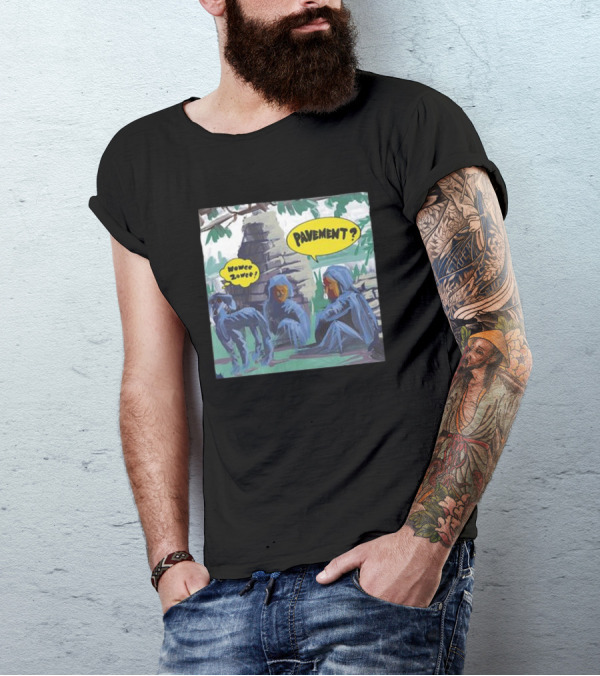 Pavement Wowee Zowee Speech Bubbles And Hooded Figures In Outdoor Scene T-Shirt