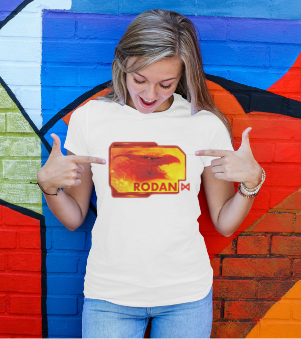 Rodan Monsters Titan Tactical Science Division Fiery Creature Profile T-Shirt