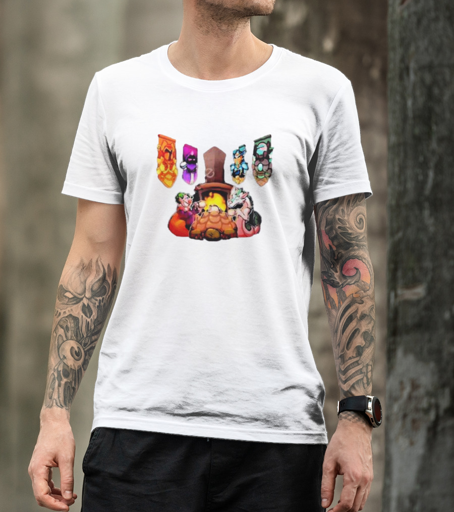 Terraria Banners Campfire Cozy Gaming Session T-Shirt