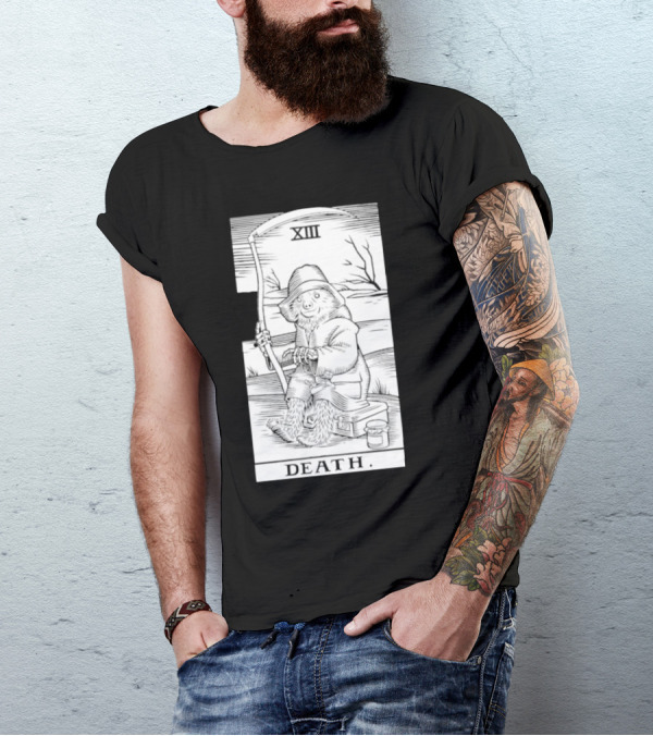 Bear XIII Death Tarot Card Sitting With Scythe T-Shirt