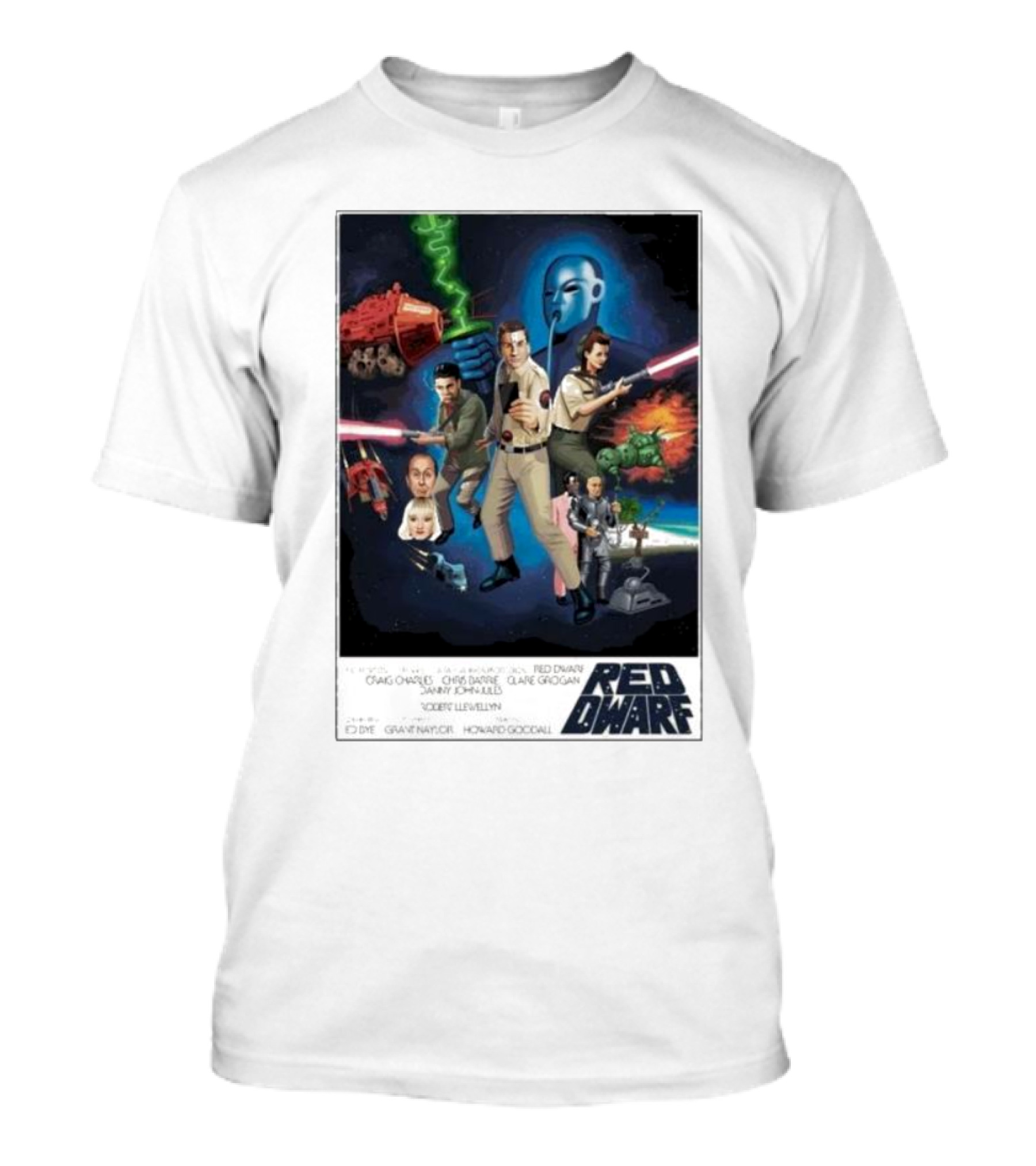 Dwarf Wars Red Dwarf Poster Sci-Fi Comedy Adventure Series Characters T-Shirt