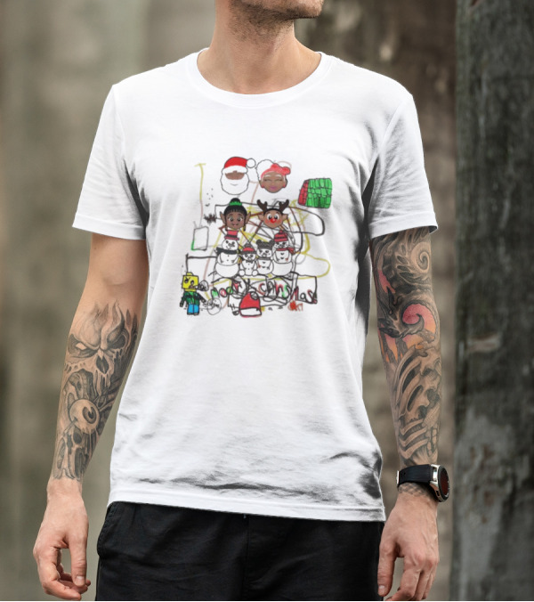 Venson Family Merry Christmas Holiday Scene T-Shirt