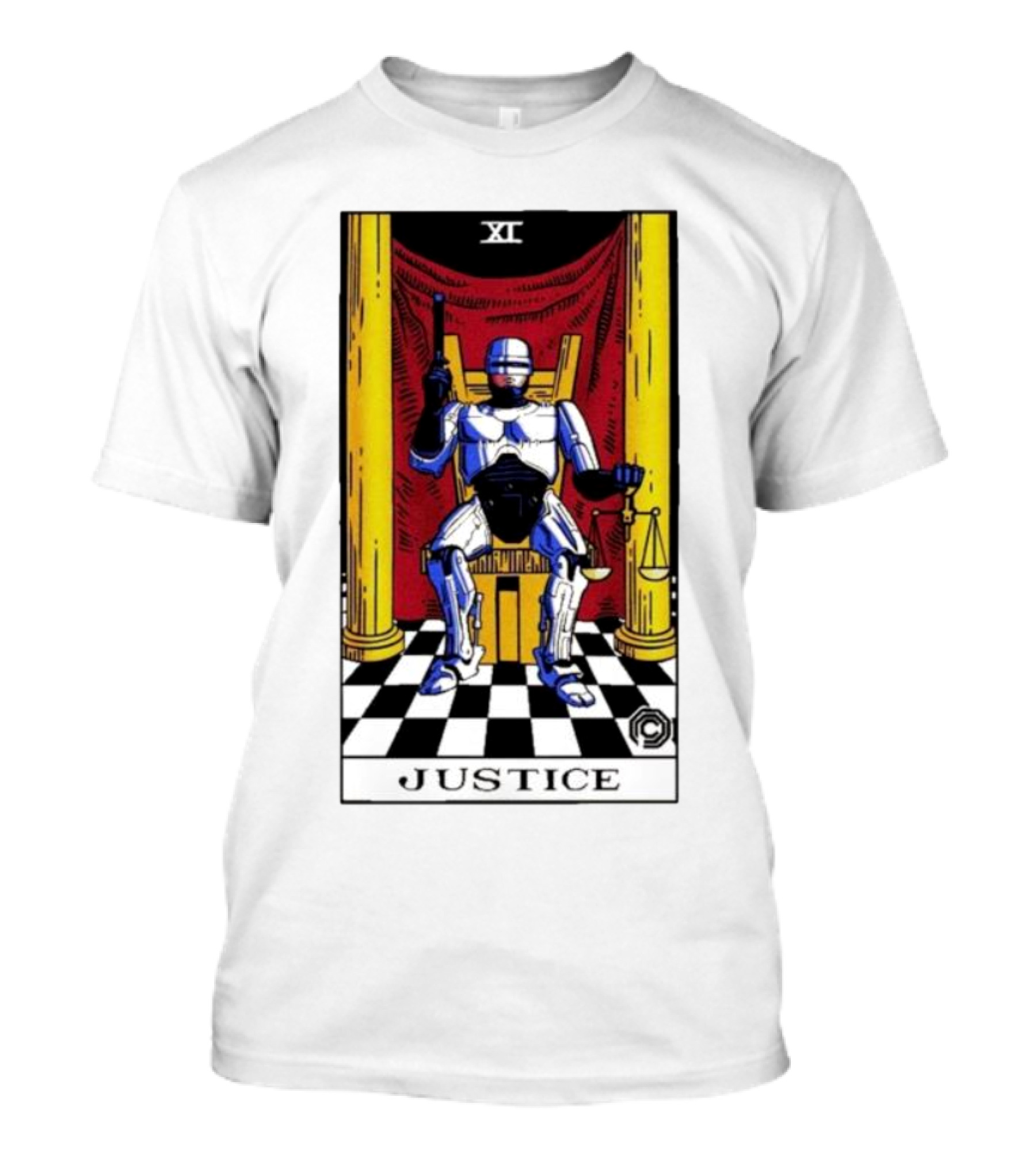 XI Justice Tarot Robo Enforcer T-Shirt