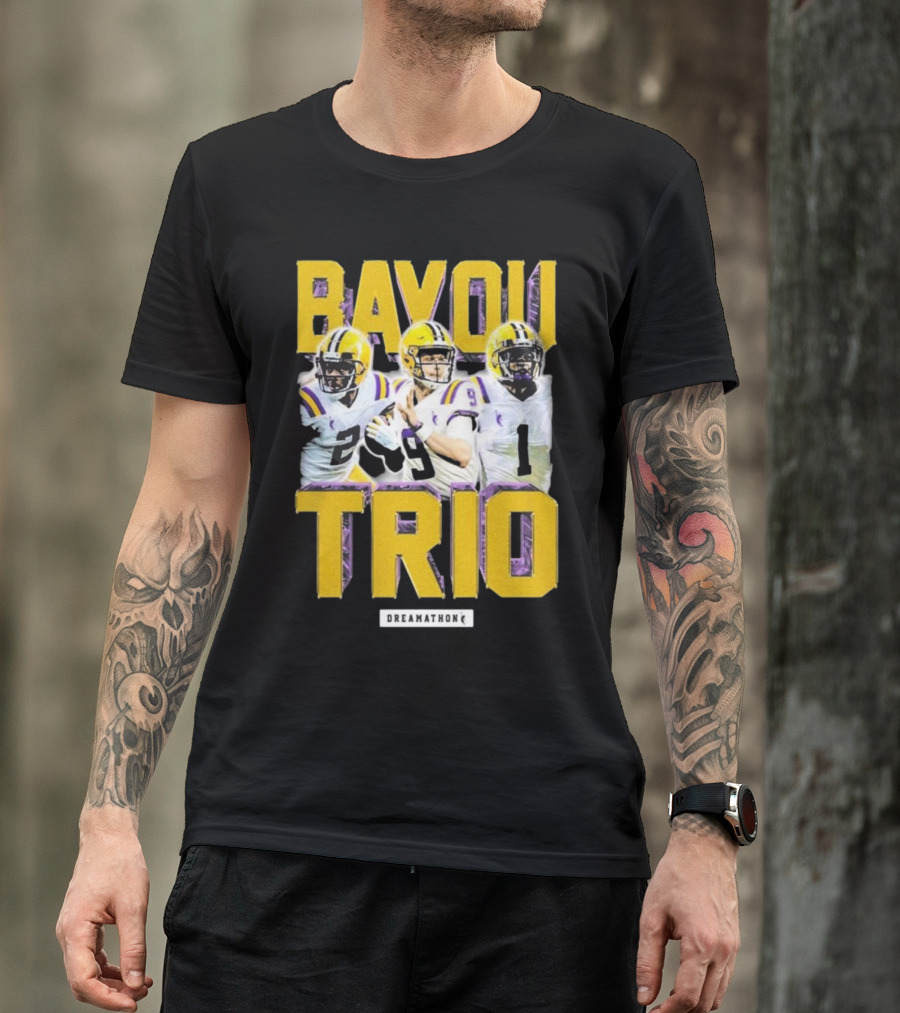 Bayou Trio Dreamathon Justin Jefferson Joe Burrow Ja'Marr Chase T-Shirt