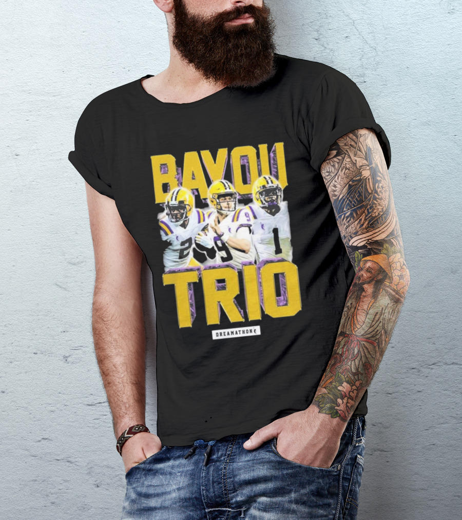 Bayou Trio Dreamathon Justin Jefferson Joe Burrow Ja'Marr Chase T-Shirt