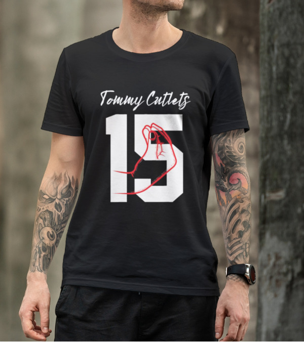 Tommy Cutlets 15 Italian Hand Gesture Football Quarterback Ny T-Shirt