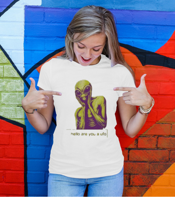 Dogecore Alien Hello Are You A UFO T-Shirt