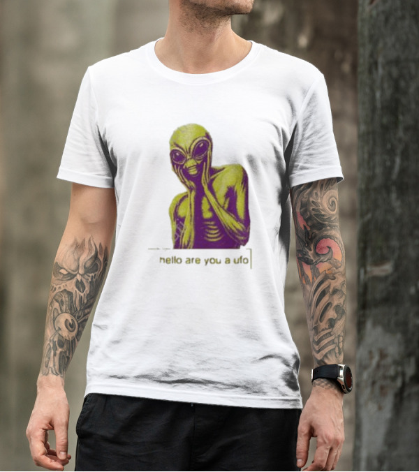 Dogecore Alien Hello Are You A UFO T-Shirt