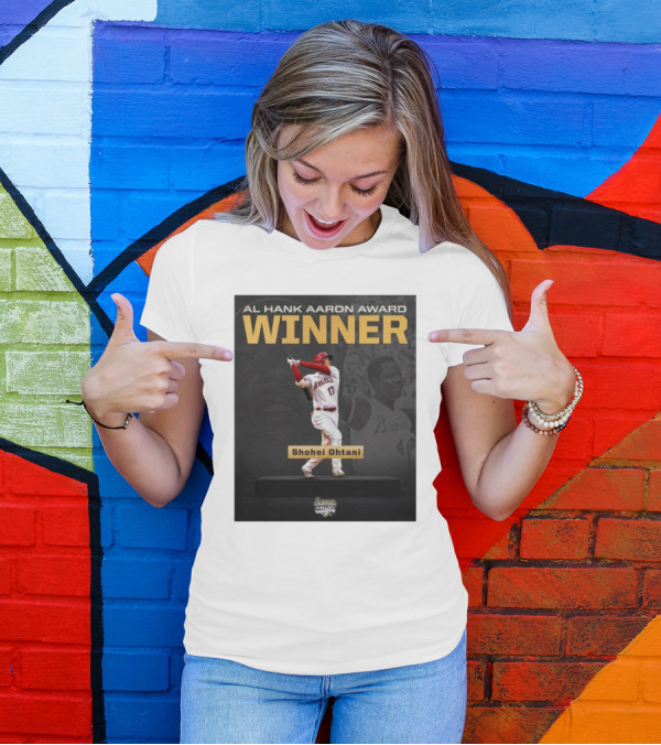 AL Hank Aaron Award Winner Shohei Ohtani Angels T-Shirt