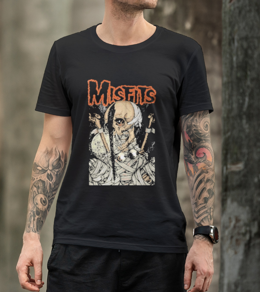 Misfits Pushead Vampire Skeleton Mummy Wrappings T-Shirt