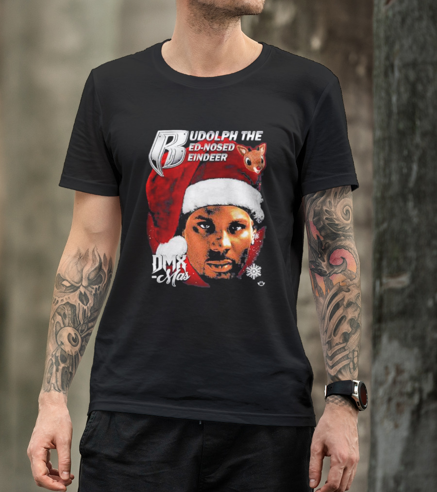 Rudolph The Red-nosed Reindeer DMX-Mas Santa Hat Christmas T-Shirt