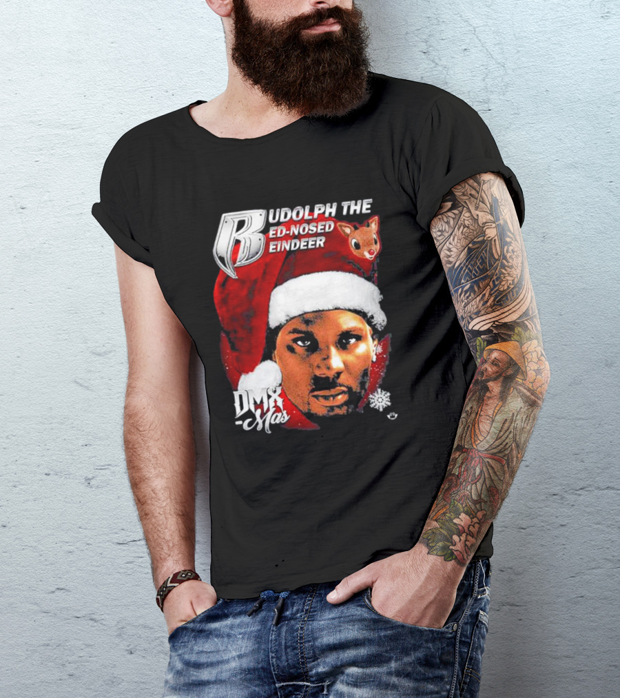 Rudolph The Red-nosed Reindeer DMX-Mas Santa Hat Christmas T-Shirt