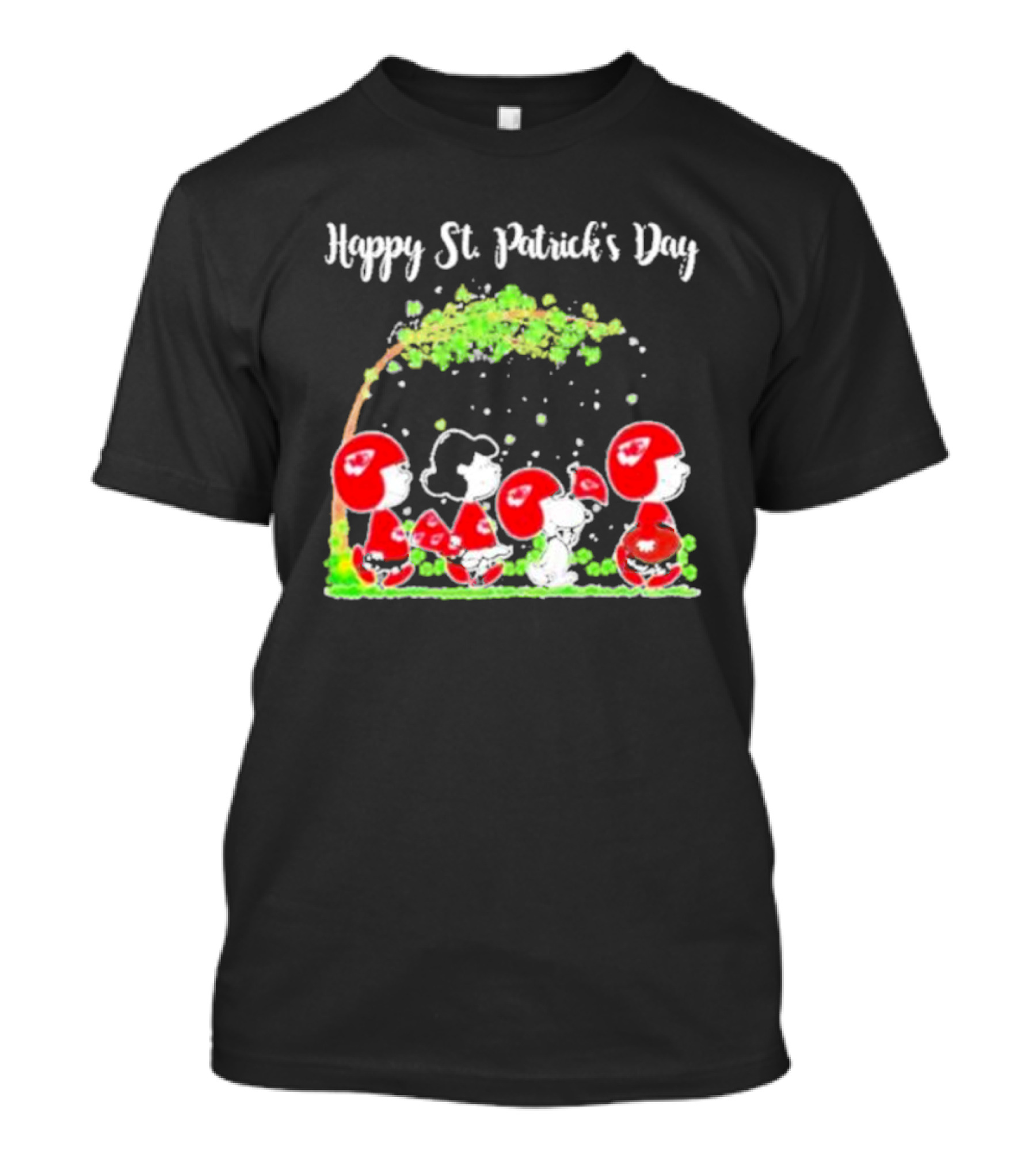 Snoopy Peanuts Kansas City Chiefs Happy St. Patrick’s Day 2024 Football T-Shirt