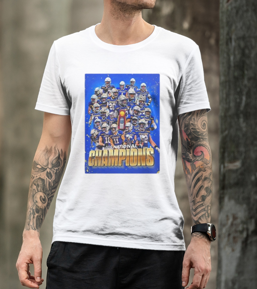 South Dakota State Jackrabbits FCS National Champions 2024 Football Team Victory T-Shirt