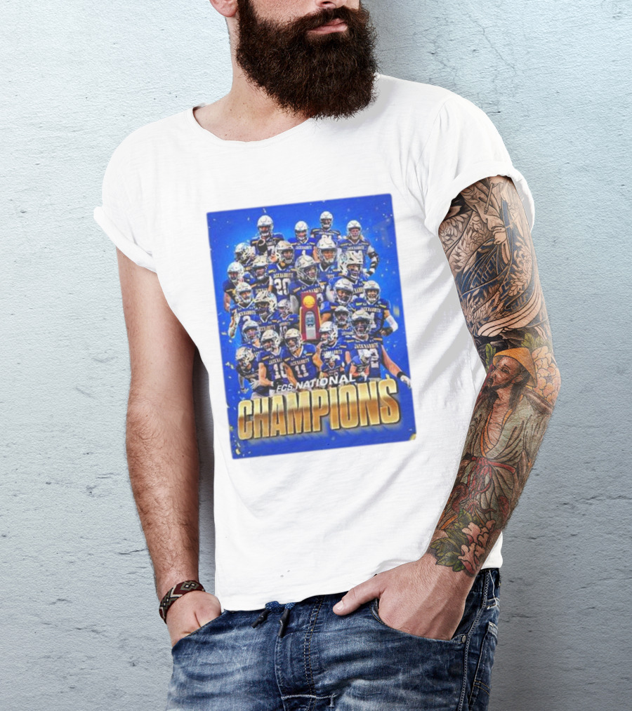 South Dakota State Jackrabbits FCS National Champions 2024 Football Team Victory T-Shirt