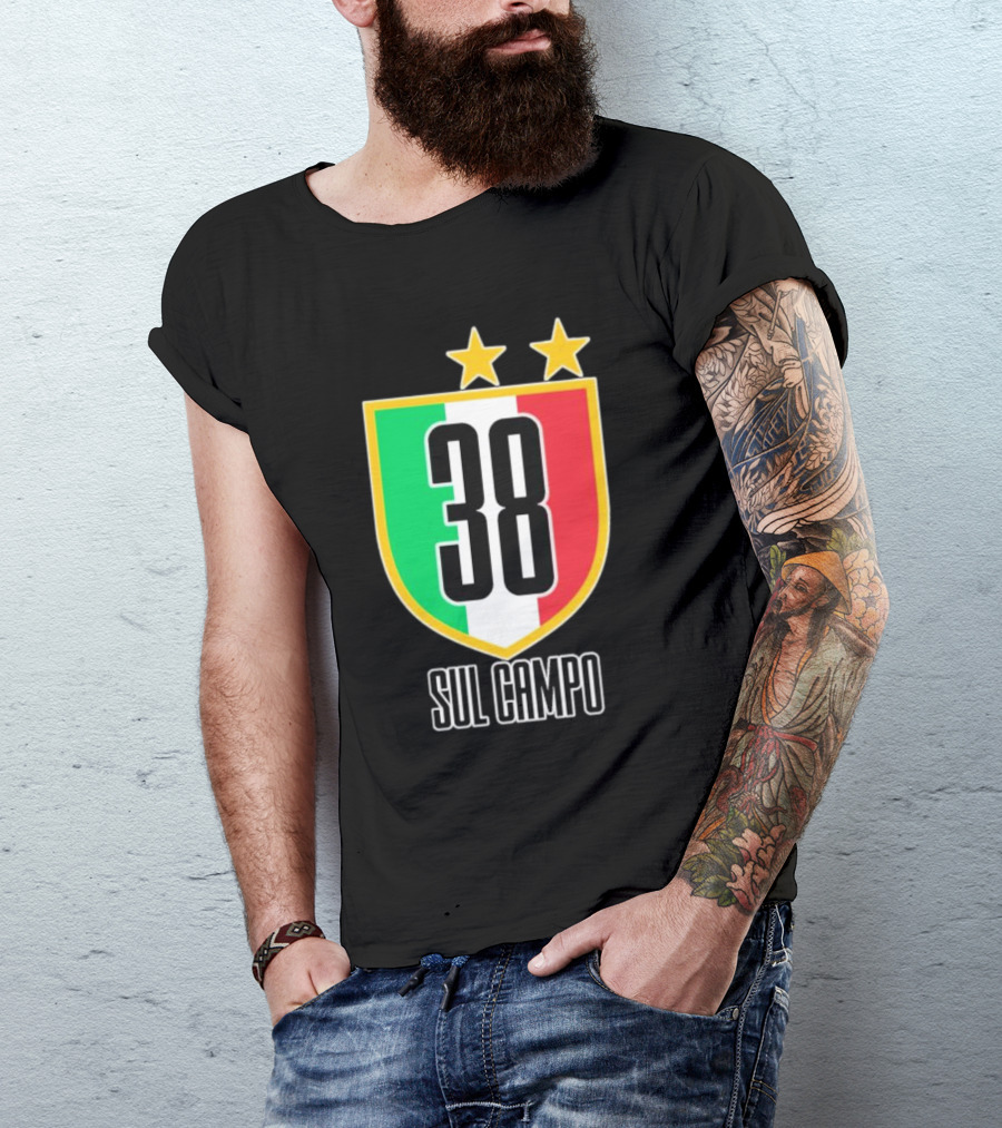 Sul Campo 38 Italy Shield With Stars T-Shirt
