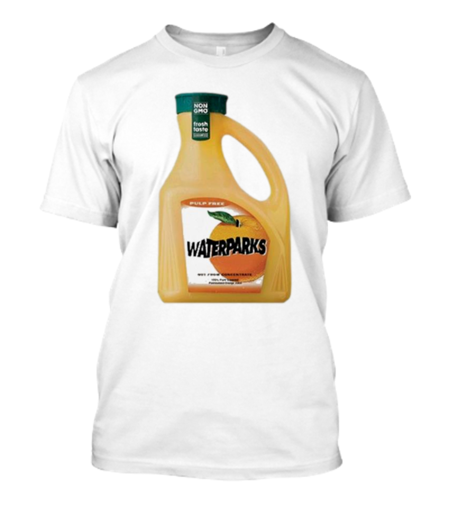 Waterparks Pulp Free Non GMO Orange Juice Fresh Taste T-Shirt