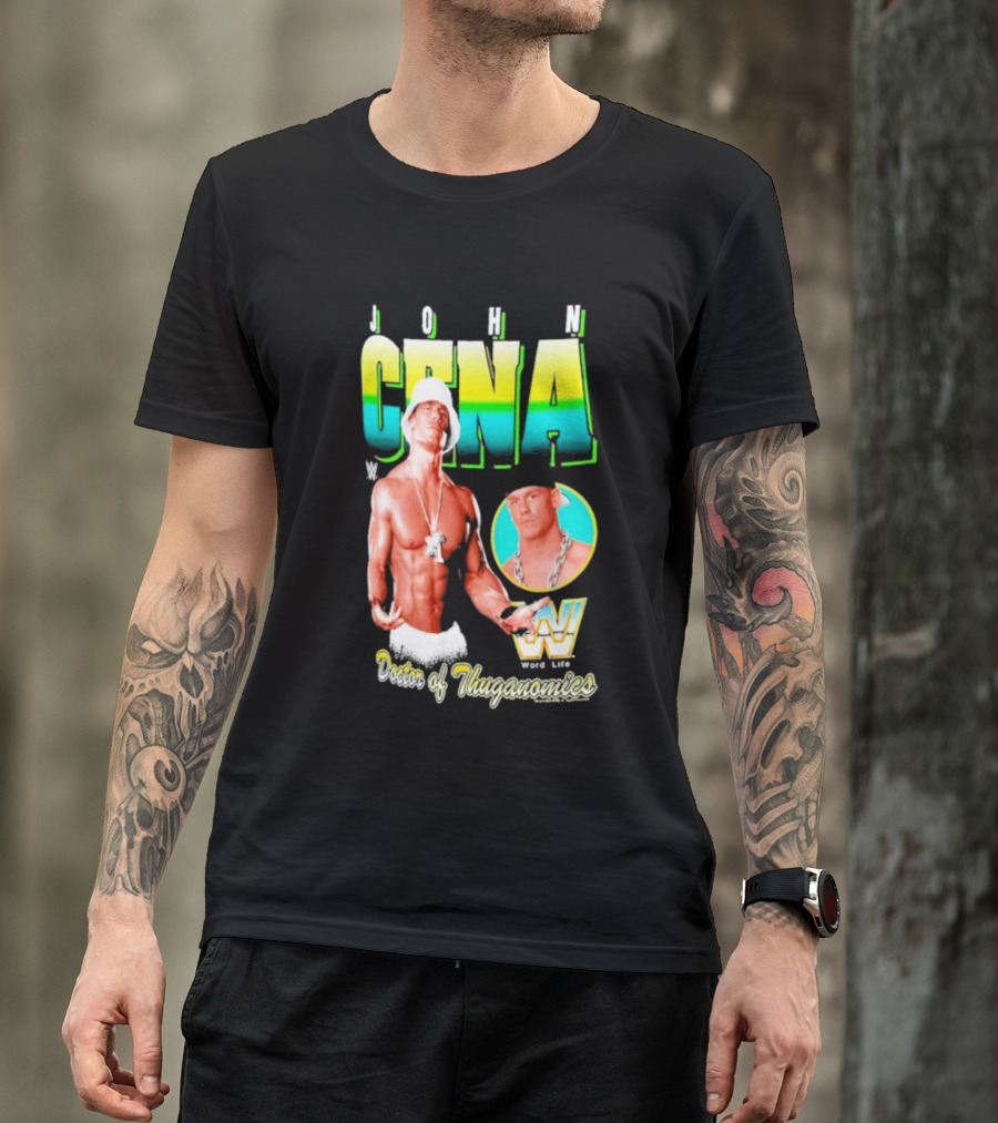 John Cena Doctor Of Thuganomics WWE Word Life Ripple Junction Navy T-Shirt