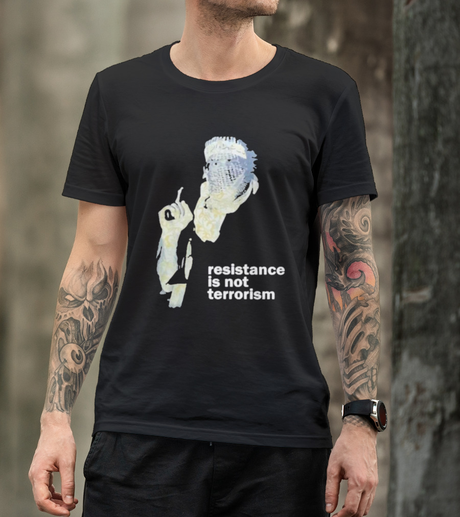 Resistance Is Not Terrorism Masked Figure T-Shirt