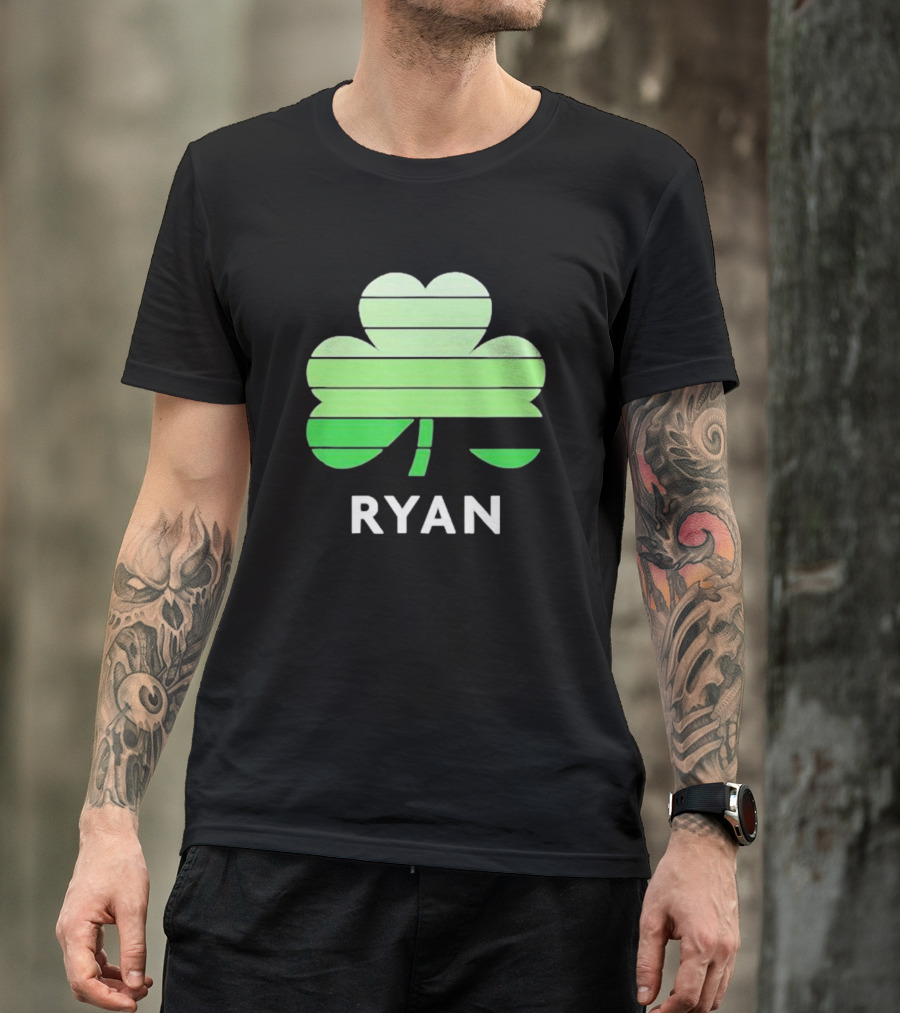 Ryan Vintage Irish Family Name With Clover T-Shirt
