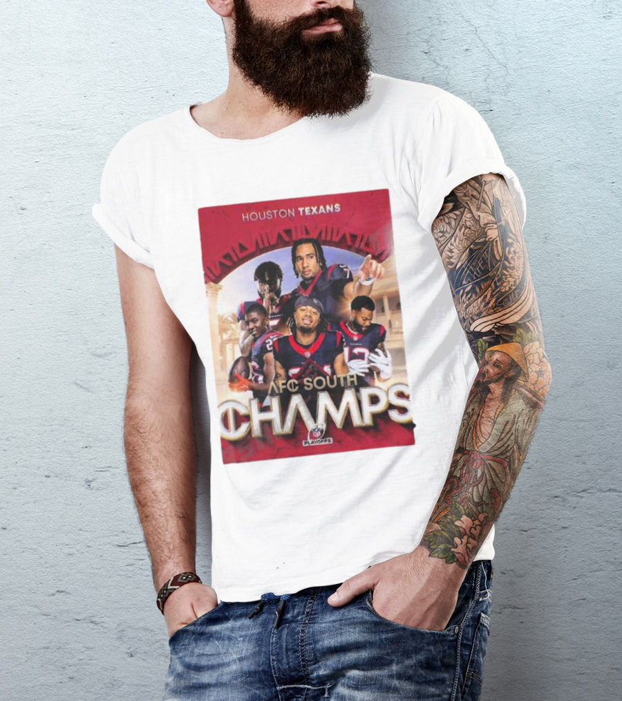 Houston Texans AFC South Champs 2023-2024 NFL Playoffs T-Shirt