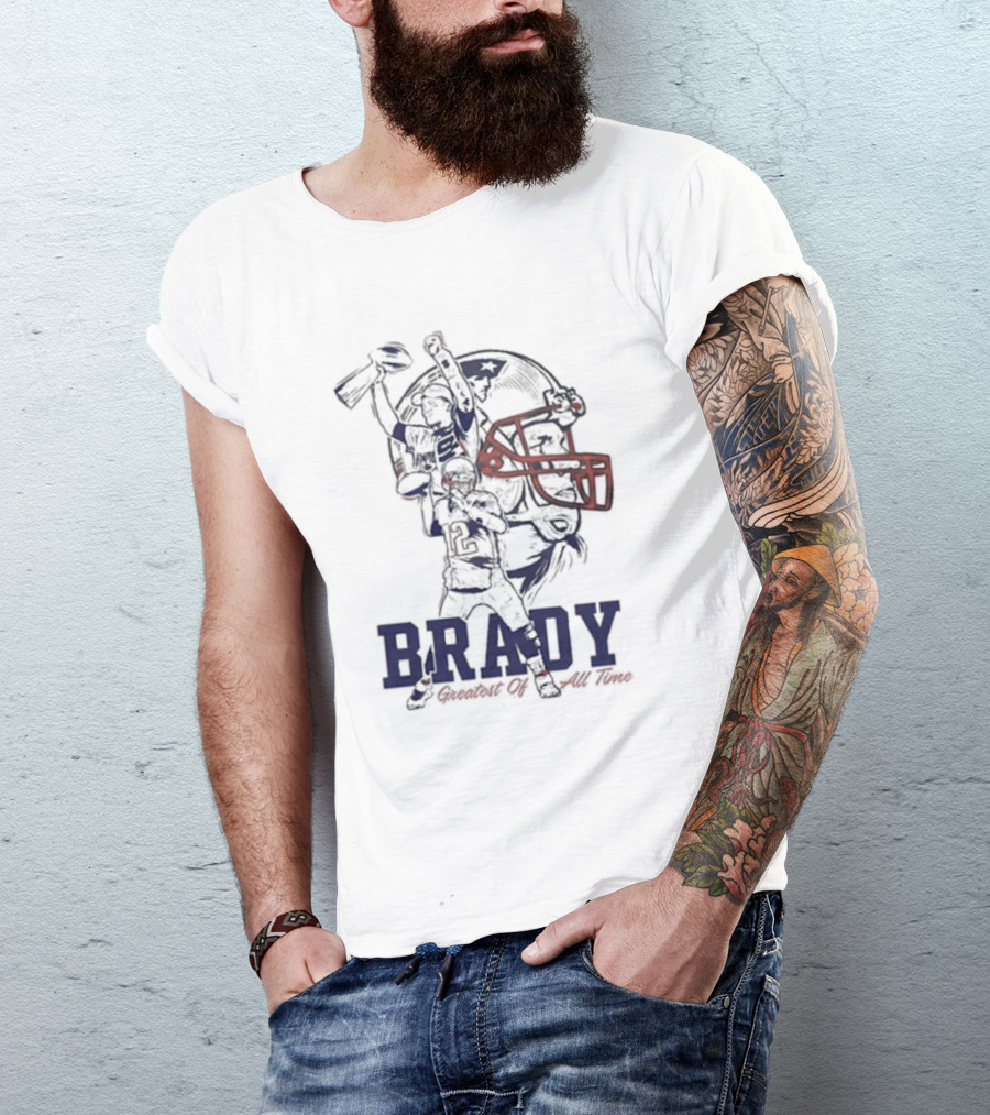 Brady Greatest Of All Time Football T-Shirt